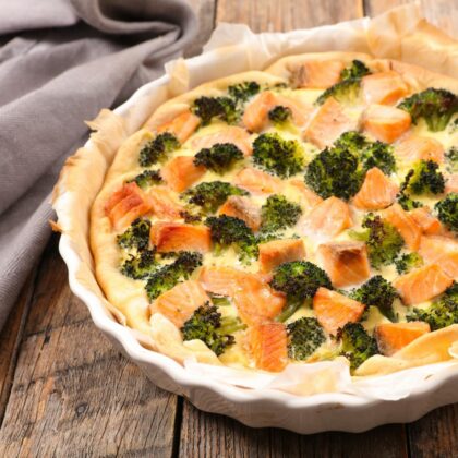 Quiche saumon & brocolis