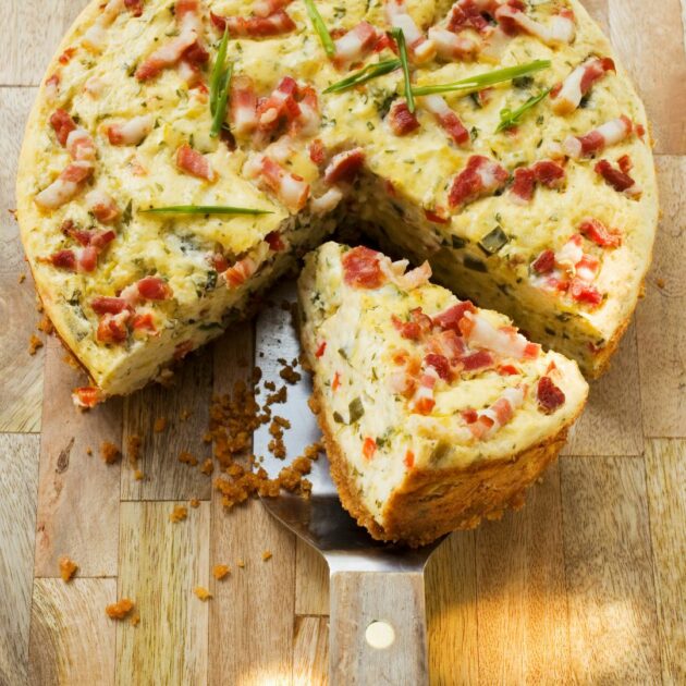 Quiche lardons & poireaux
